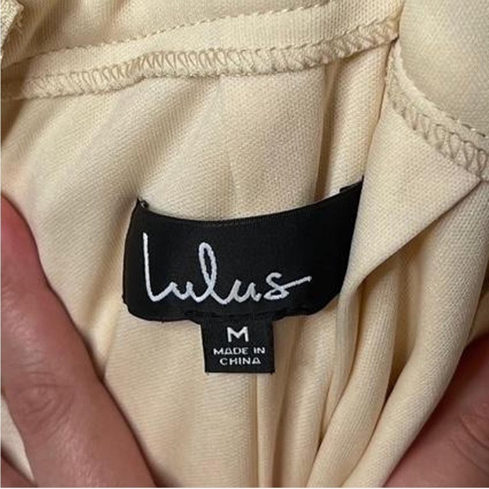Lulus Cream Floral Embroidered Maxi Dress – Size M, Elegant Formal Gown - Picture 8 of 8